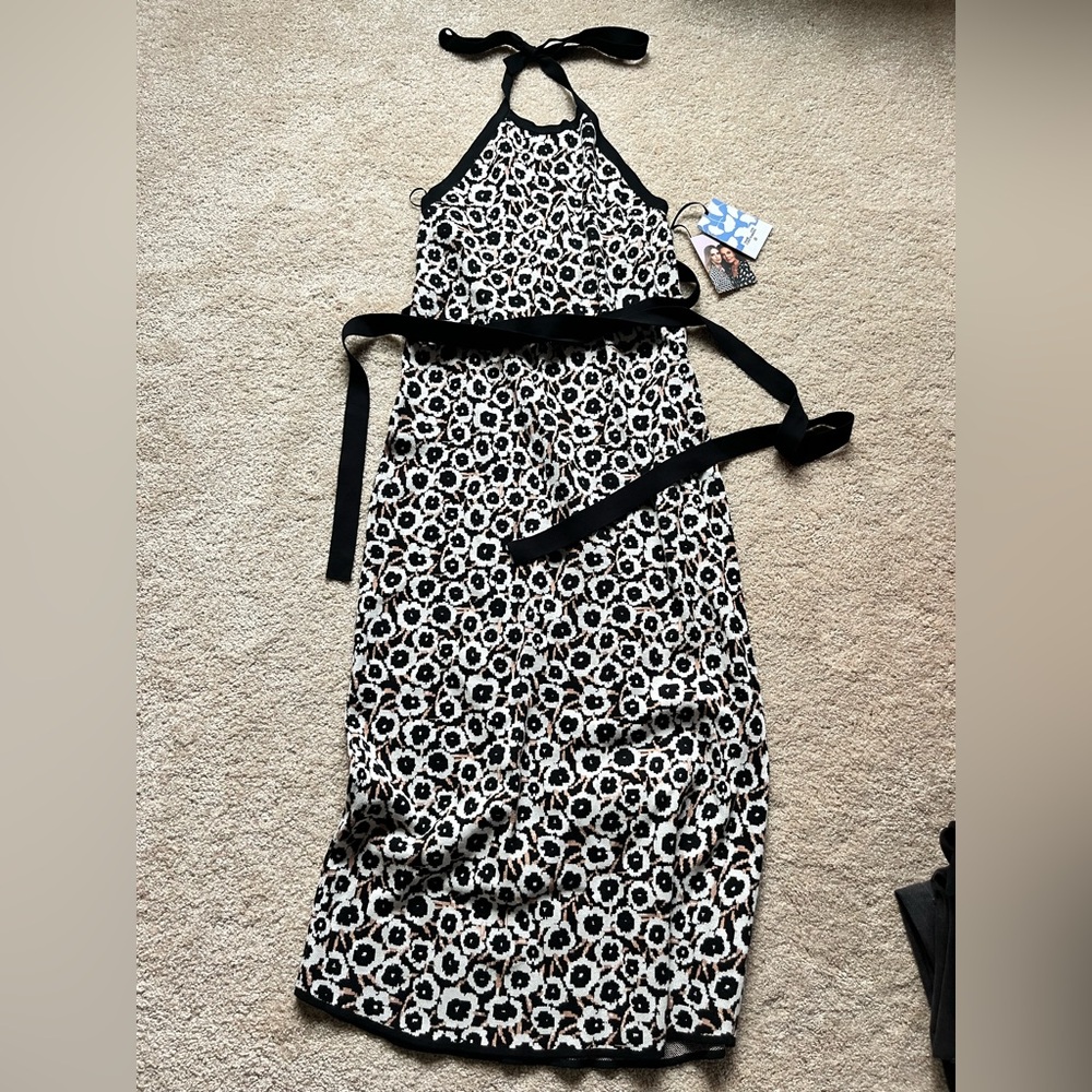 DVF x Target Black and White Halter Dress